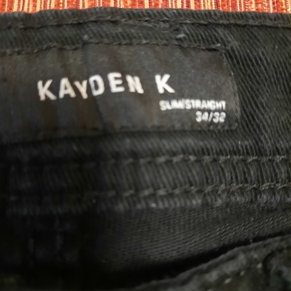 KAYDEN Slim/Straight Men's Black Jeans - Picture 5 of 8